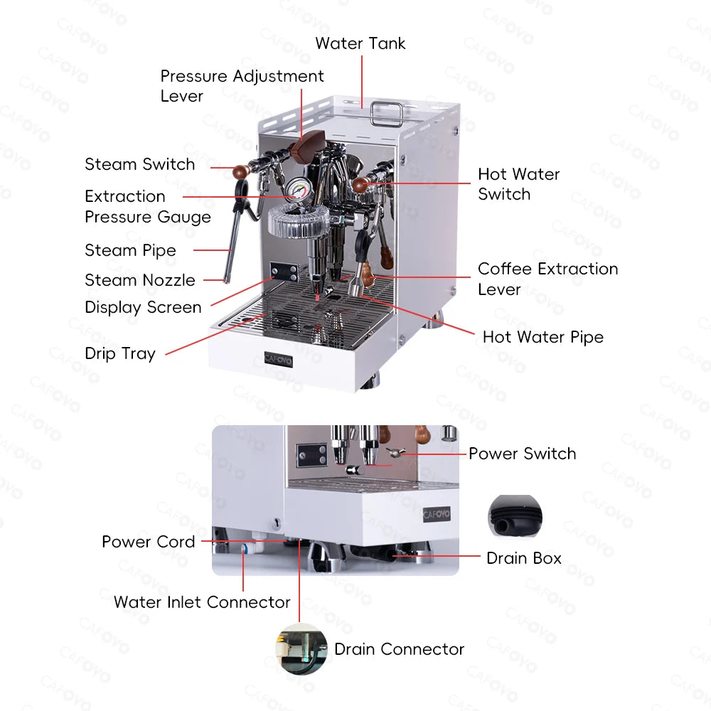 Cafovo E124 9bar Commercial Espresso Machine Real E61