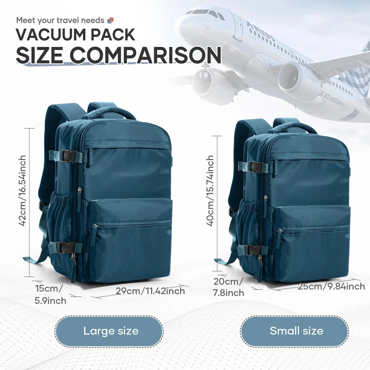Ryanair 40x20x25 Cabin Bag Men Air Vacuum Compression