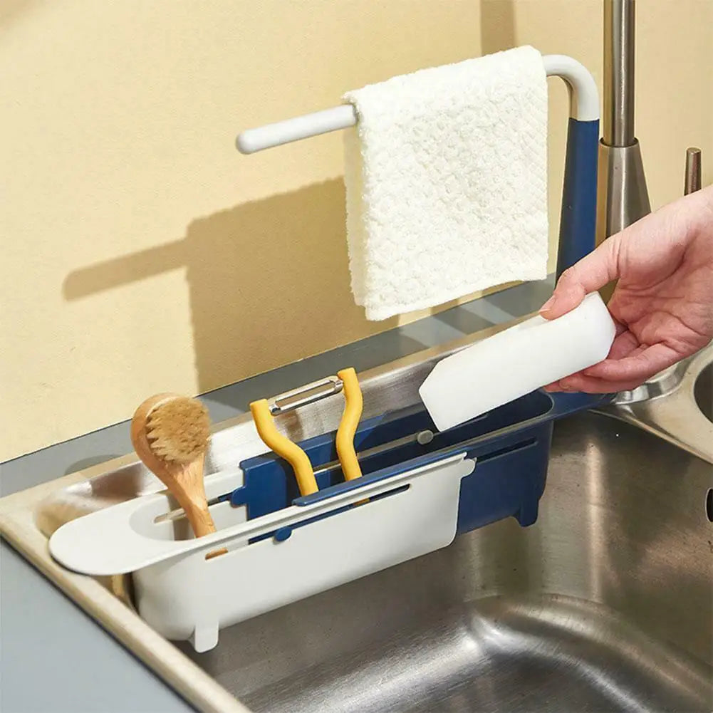 Sink Drain Rack Telescopic Sink Shelf Sinks Organizer