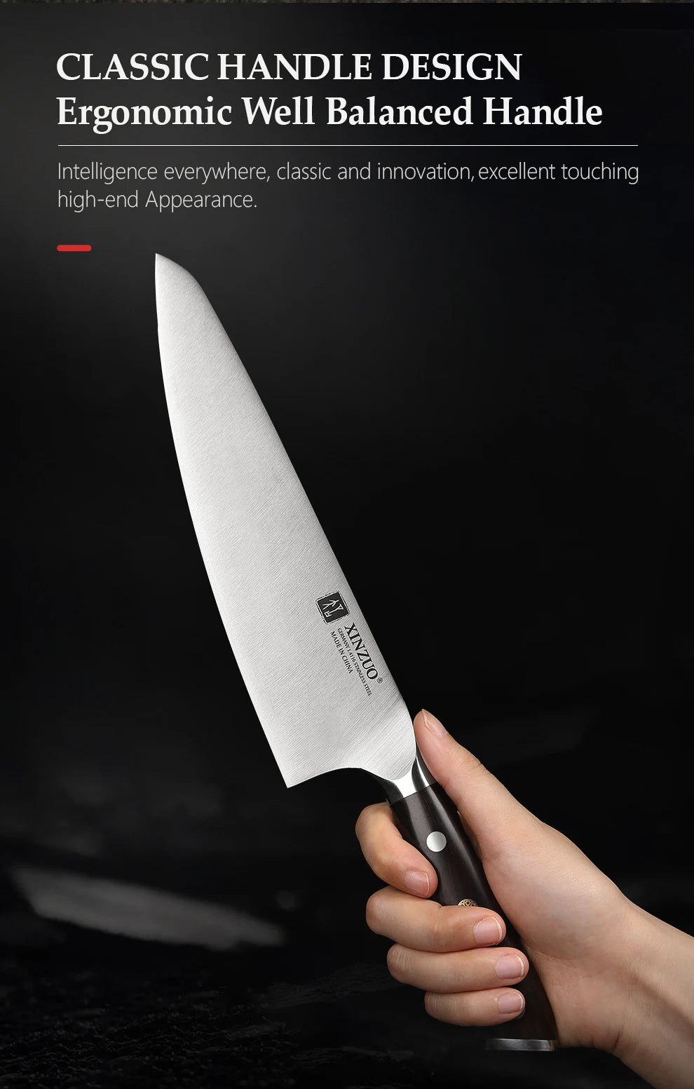 Xinzuo Inch Chef Knife German 4116 Steel Profesional