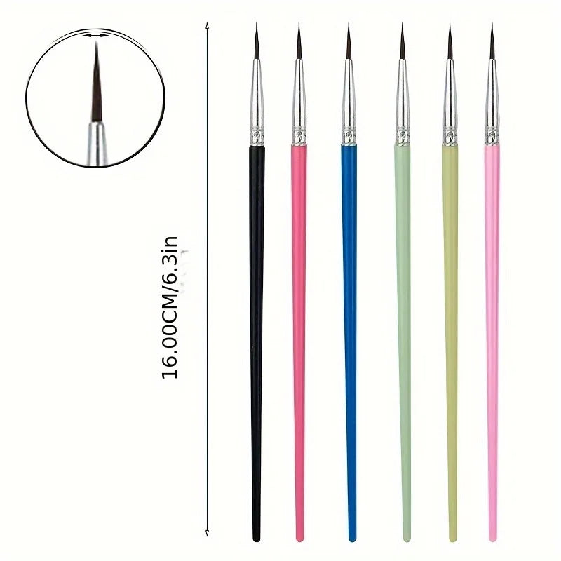 100pcs Brushes Wide Head Round Head Ergonomic Handle