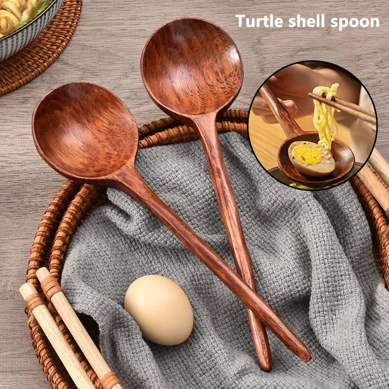 Long Handle Ramen Wooden Spoon Japanese Cooking Utensils