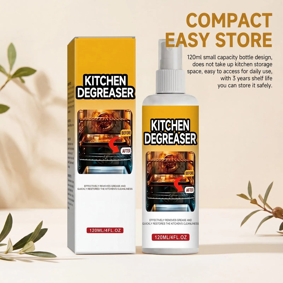 120ml Grease Degreaser Cleaner Effective Oil Stain Remover