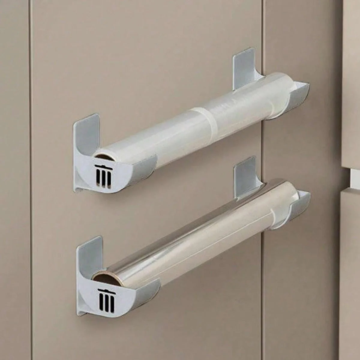 Punch-Free 4-Pack Storage Rack Plastic Wrap Garbage Bag