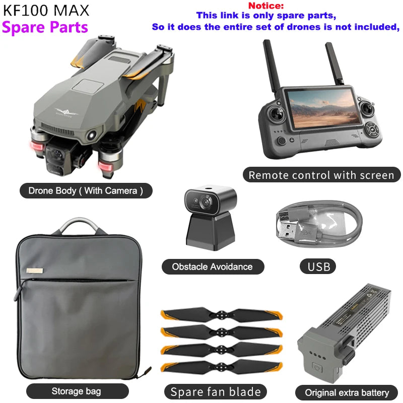 Kf100 Max Drone Body Touch Screen Remote Control