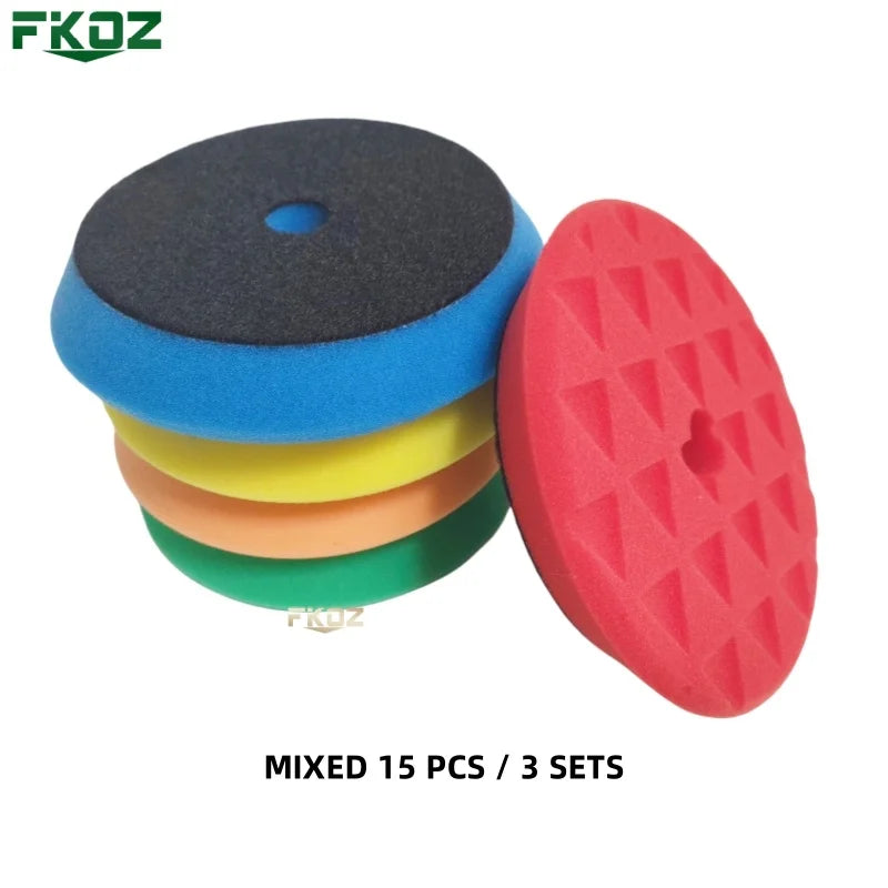 6/7 Inch Concave Triangle Car Polishing Sponge Pad