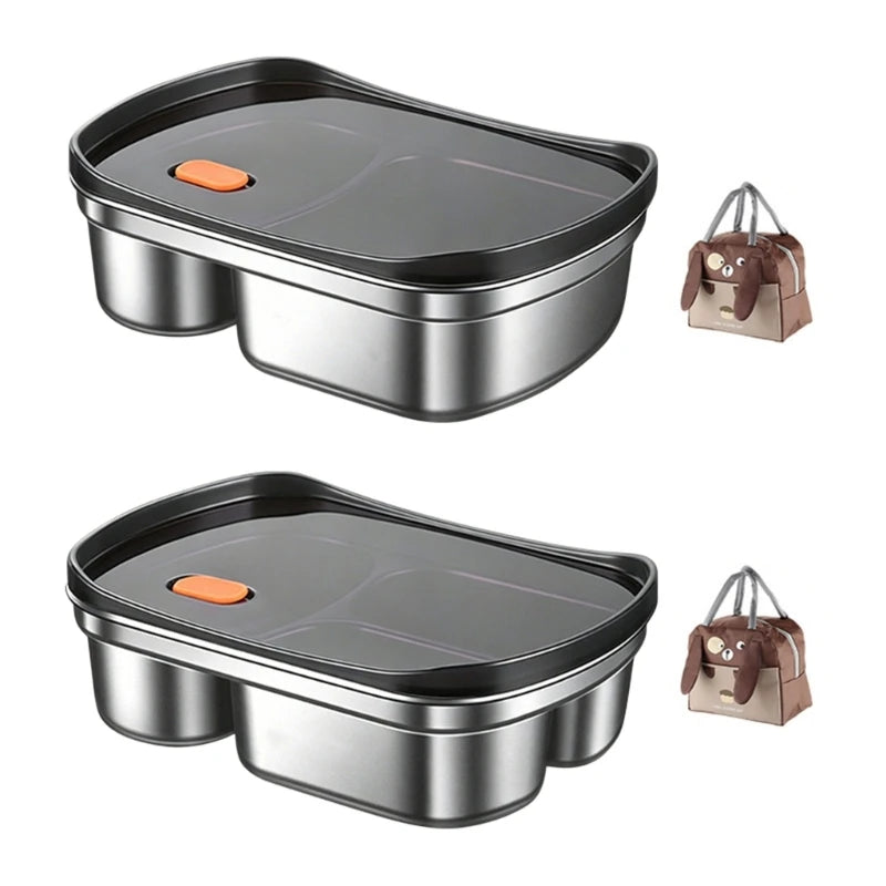 Divided Meal Preps Lunch Box Stainless Steel Container