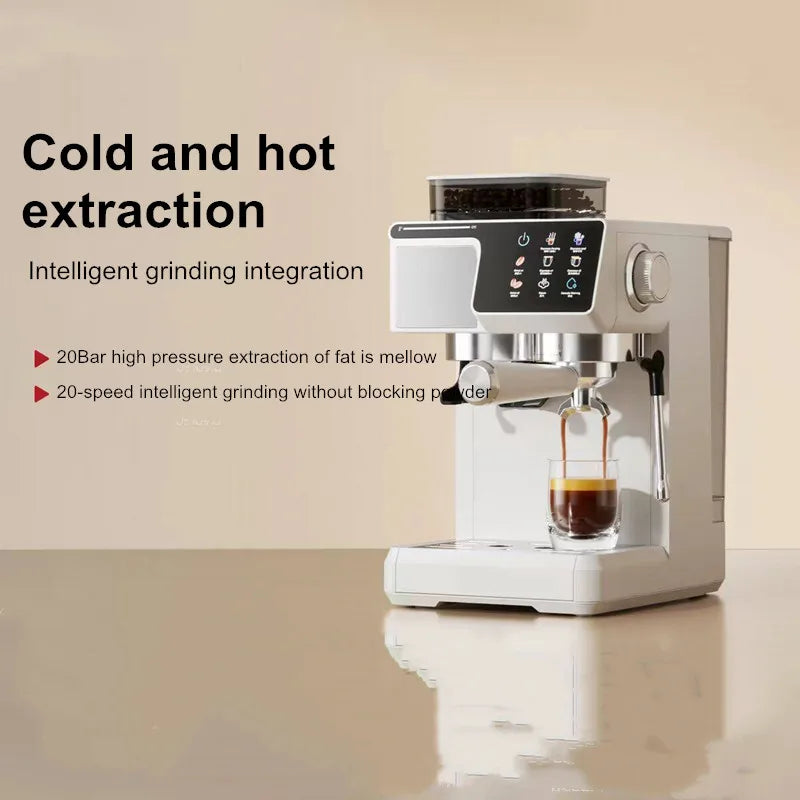 2-In-1 Cold & Coffee Maker Built-In Grinder &