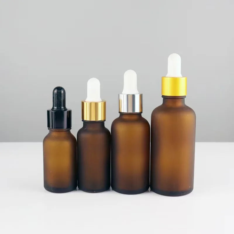 20/50 Pieces 20ml 30ml Frosted Amber Glass Dropper