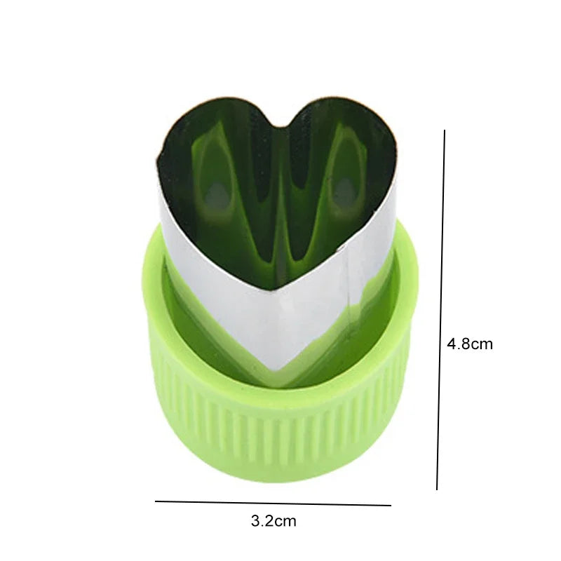 3/12pcs Star Heart Shape Vegetables Cutter Plastic Handle