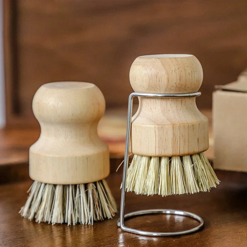 Wooden Dish Brush Natural Sisal Coconut Durable Cleaning