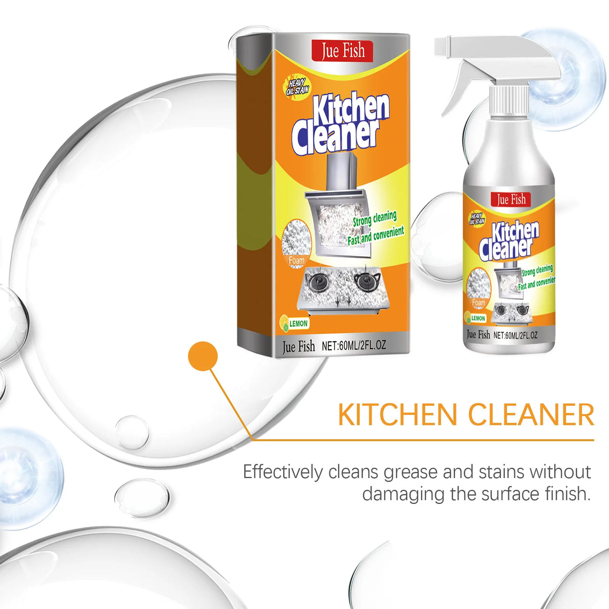 60ml All Purpose Cleaner Stove Remover Removes Oil