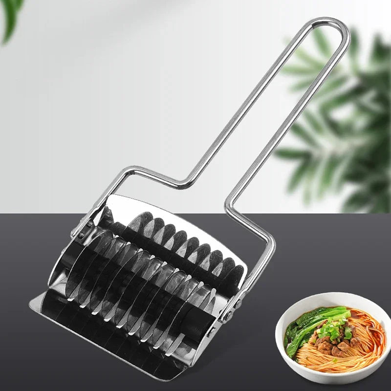 Stainless Steel Noodle Lattice Roller Dough Cutter Pasta