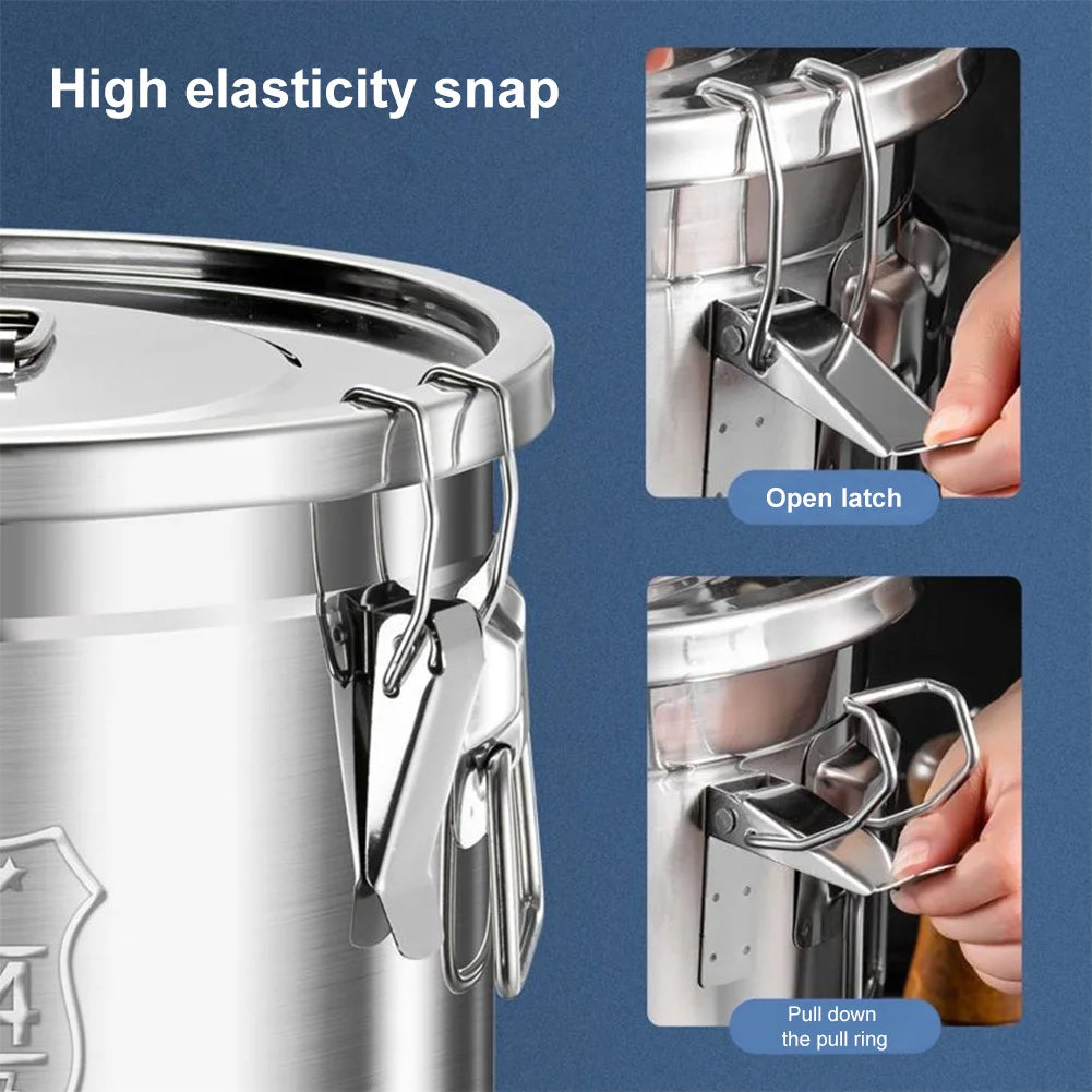 6/12/21/33l 304 Stainless Steel Food Storage Container Canister
