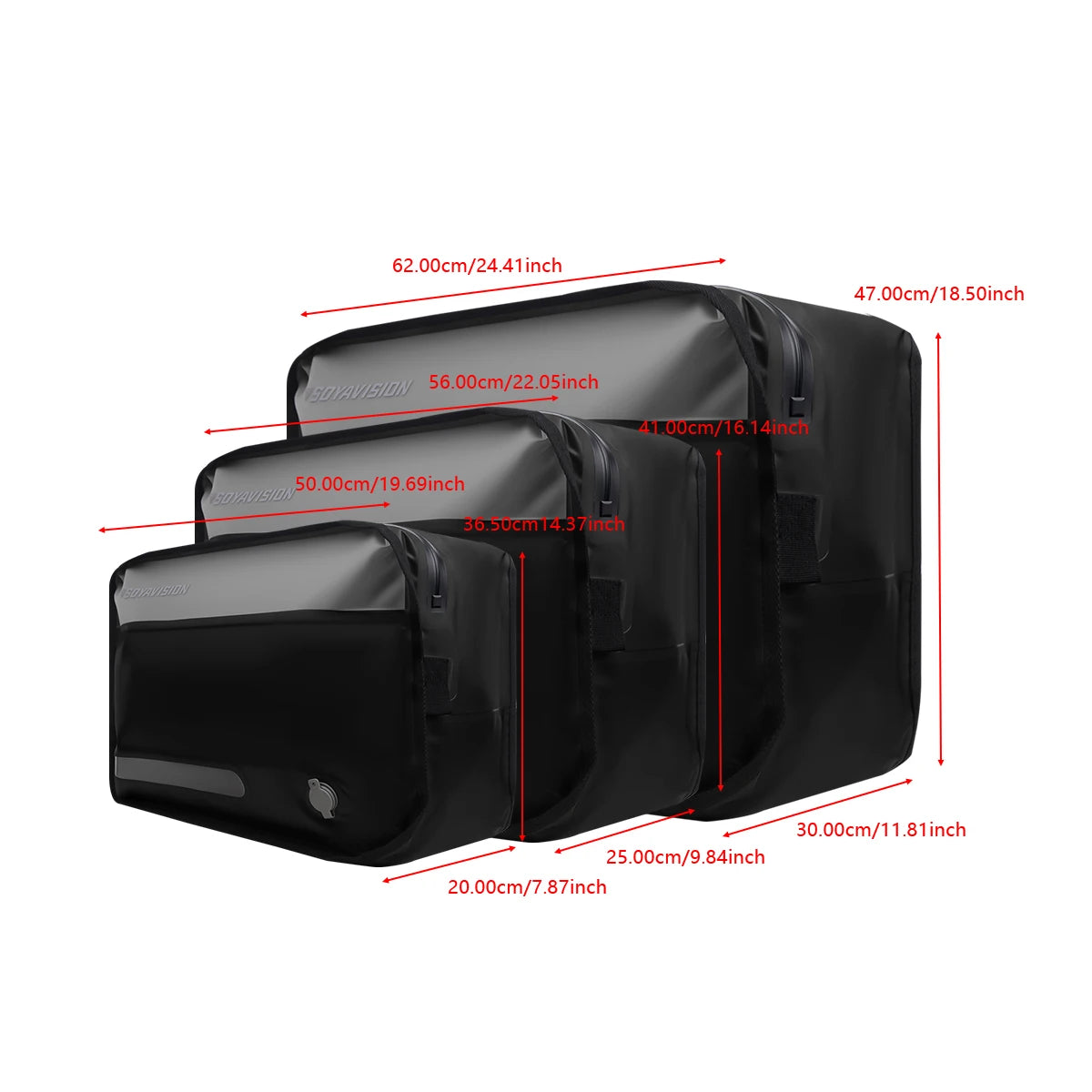 Black Large Waterproof Travel Vacuum Bag Reusable Storage
