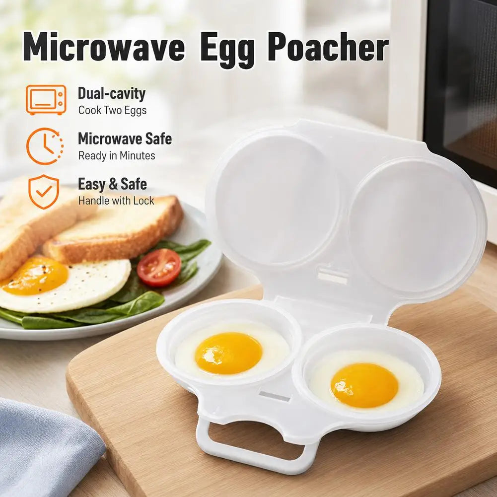 3pcs Food Grades Microwave Cooking Eggs Steamer Convenient