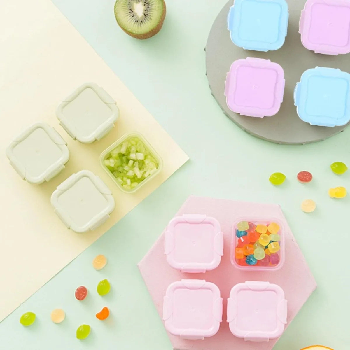 Food Storage Containers Airtight Lids Small Plastic Meal