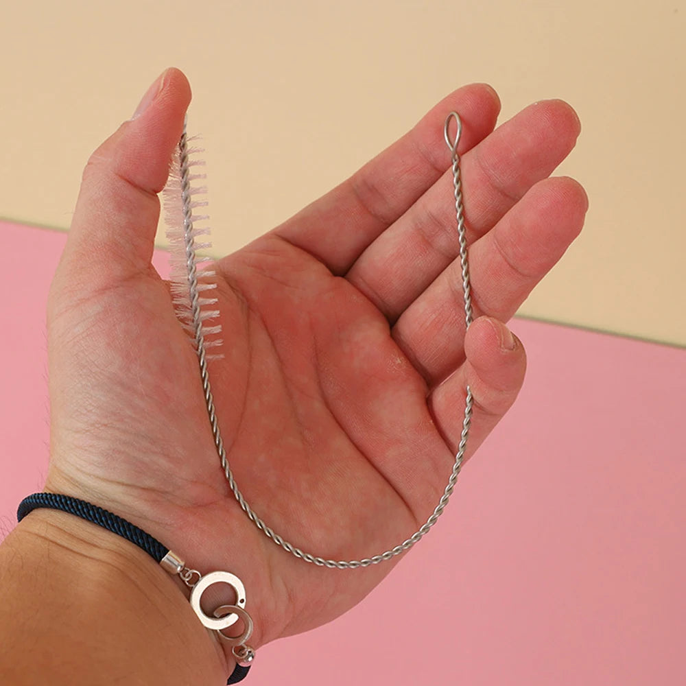 1-500pcs Nylon Straw Cleaning Brush Pipe Cleaner Stainless