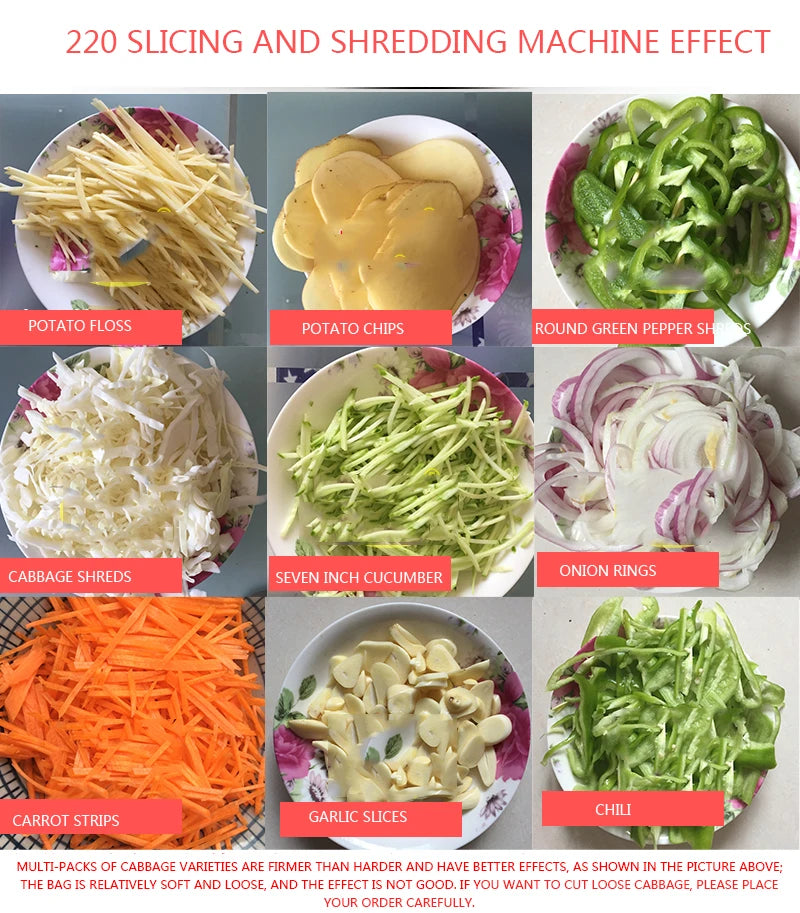 220v/180w Automatic Potato Radish Slicing Machine Multi-Function