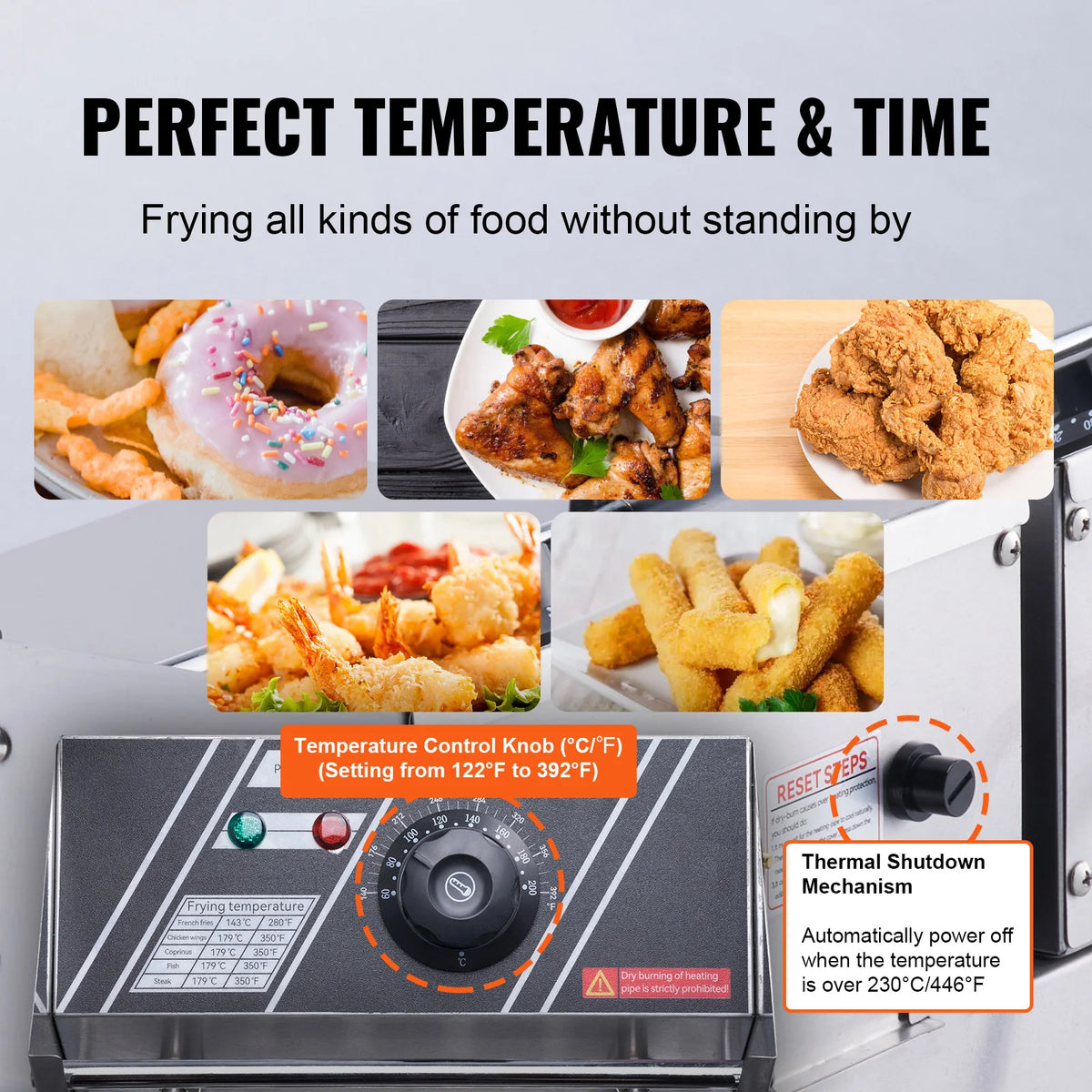 Succebuy 12l Commercial Electric Deep Fryer W/Dual Tanks