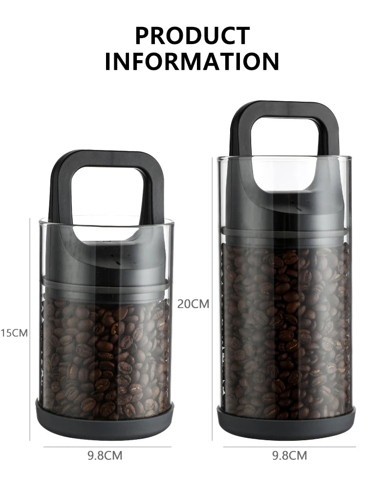 Glass Airtight Canister Food Container Tea Coffee Beans
