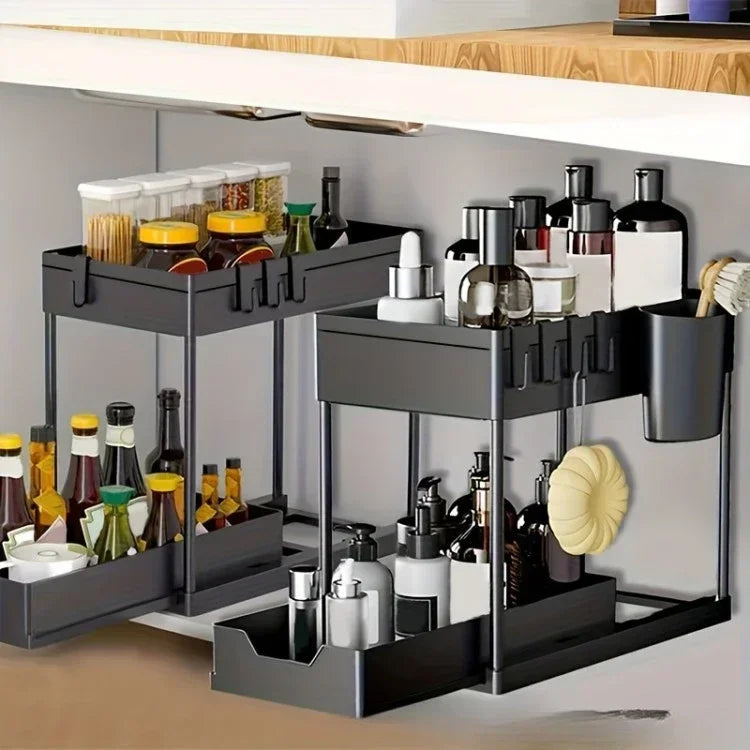Tier Under Sink Organizer Sliding Cabinet Basket Organizer