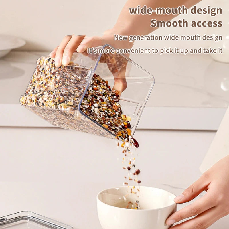 Airtight Sealed Plastic Food Storage Box Transparent Cereal