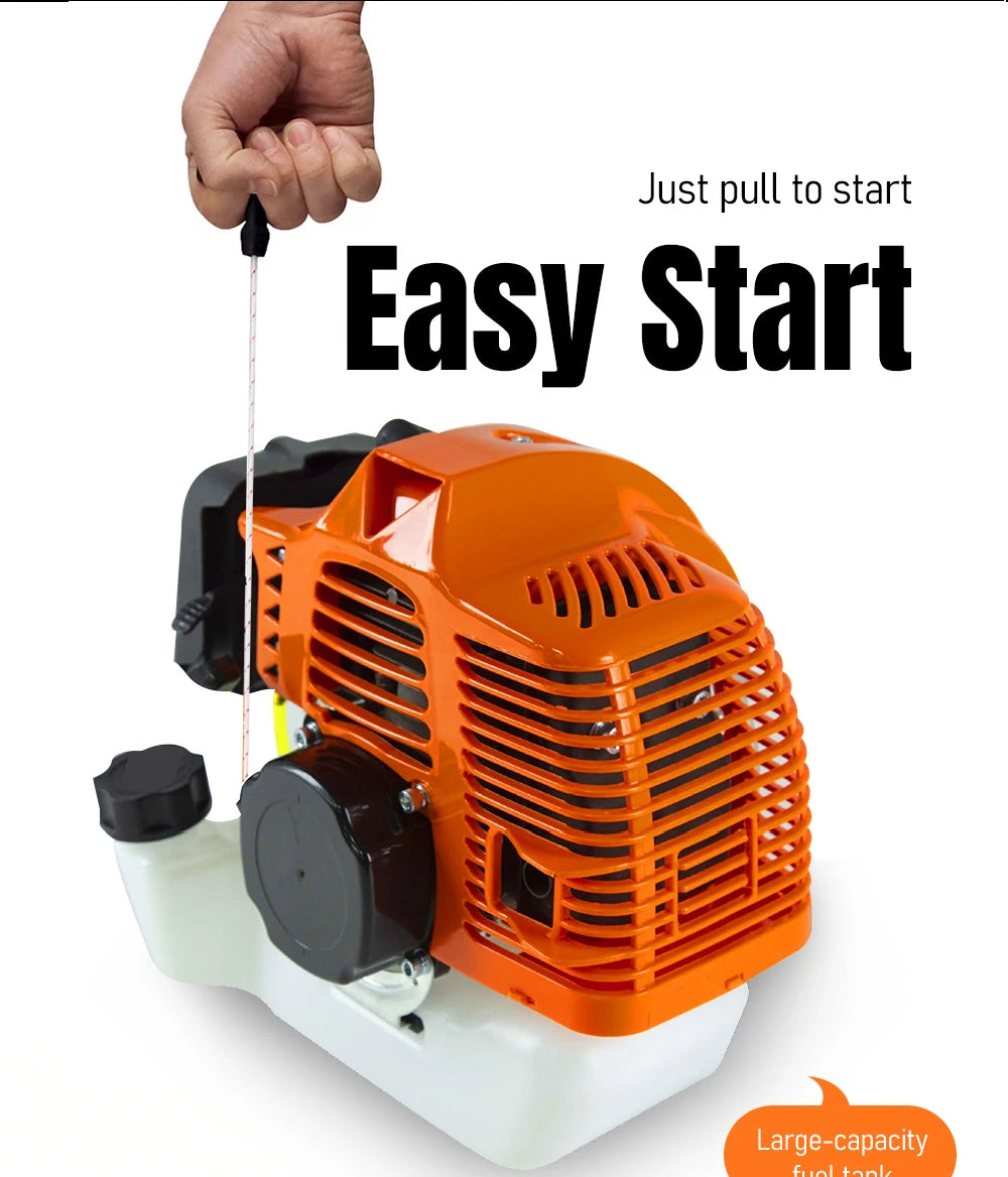 Stroke Gas Brush Cutter 7500rpm 52cc Grass Trimmer