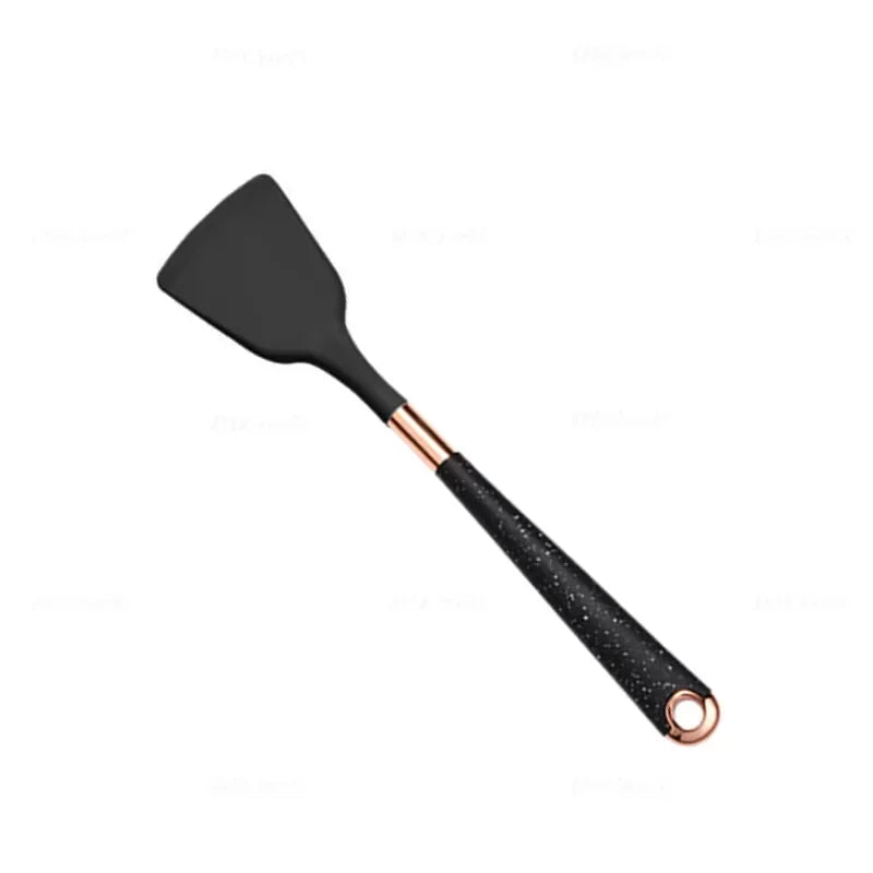 1-Pack Silicone Utensils Non-Stick Cooking Gold Plated Heat