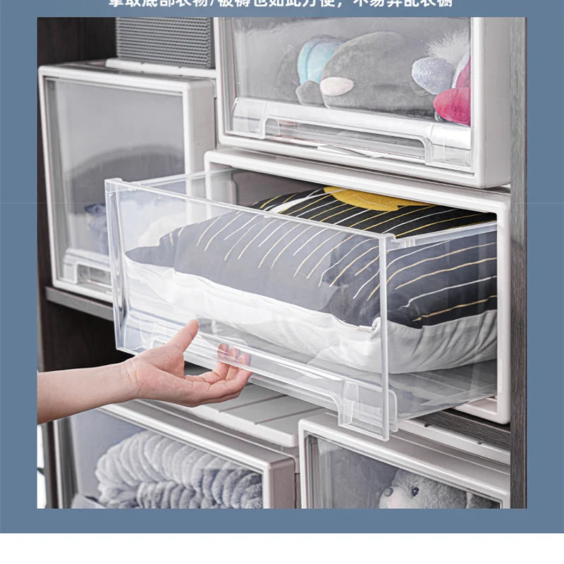 Large Closet Storage Drawer Box Plastic Drawer Clothes