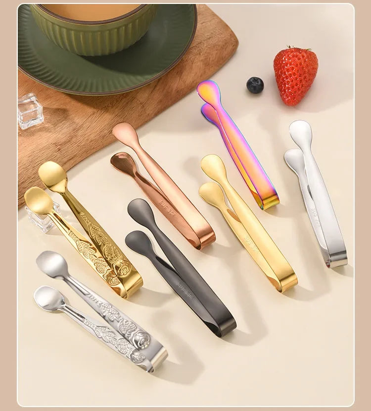 1pcs Stainless Steel Ice Tongs - Professional Sugar