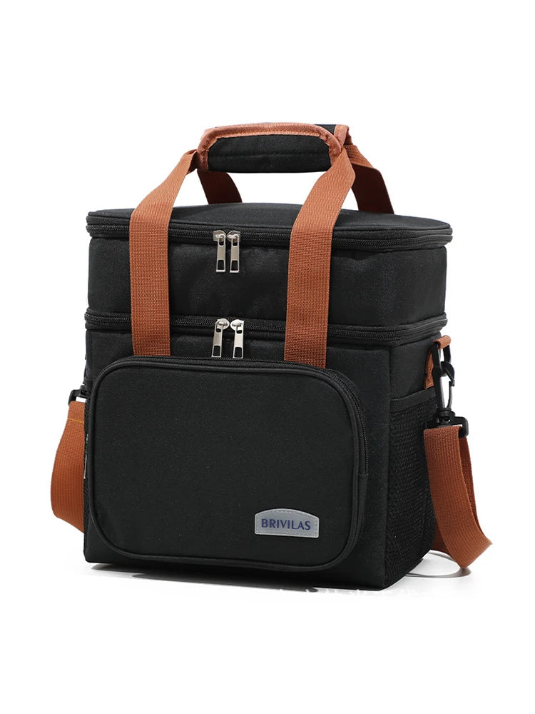 Fashion Crossbody Insulated Lunch Bag Large Capacity Thermal