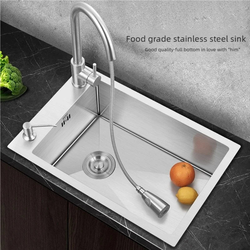 Stainless Steel Sink Narrow Long Model Side Hole