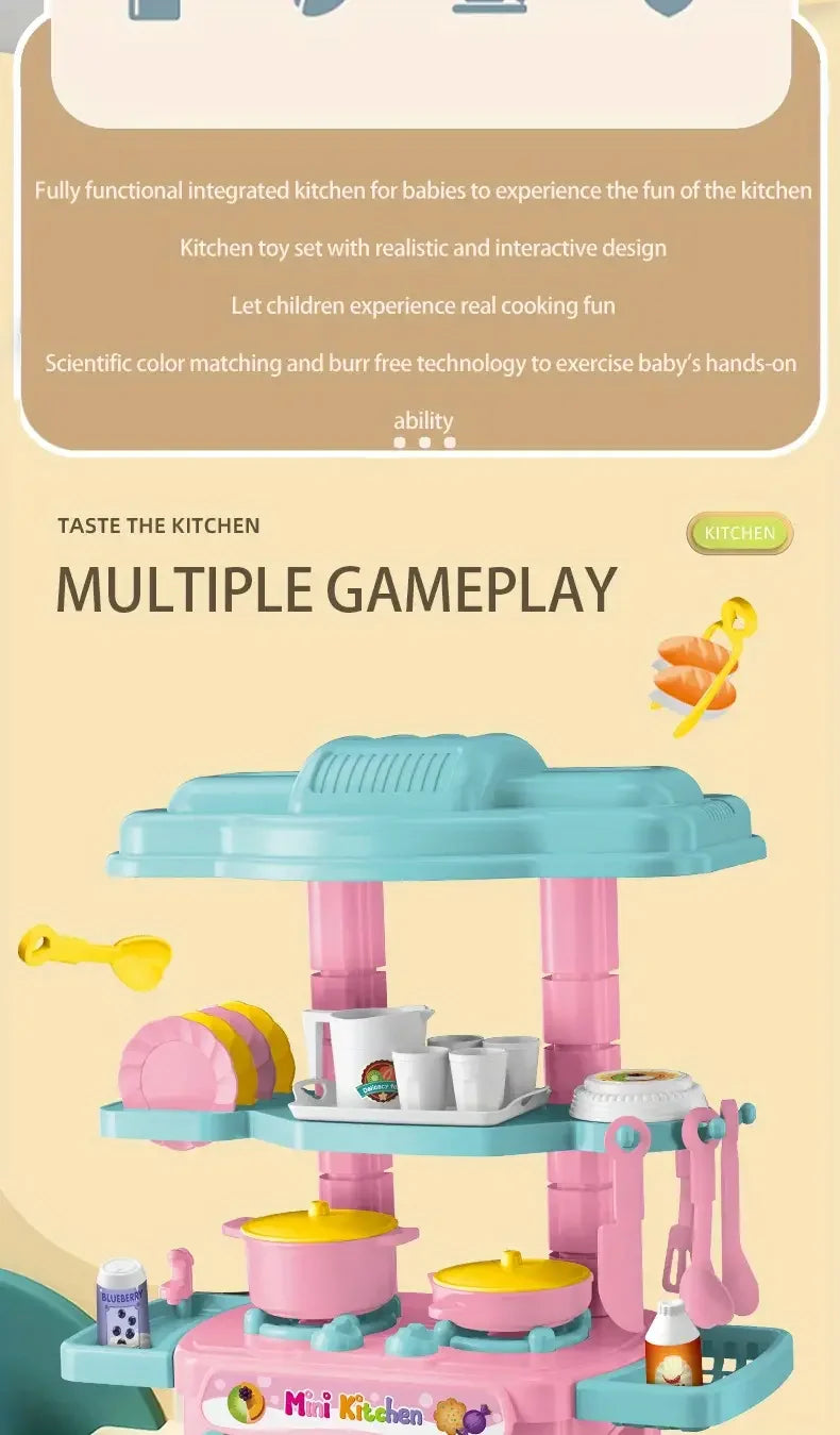 Mini Counter Play Diy Simulated Cooking Food Tableware