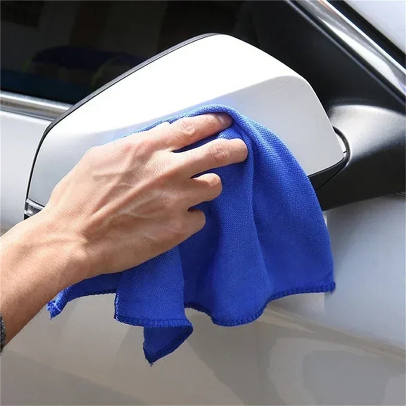200pcs Microfiber Towels Car Wash Drying Cloth Blue
