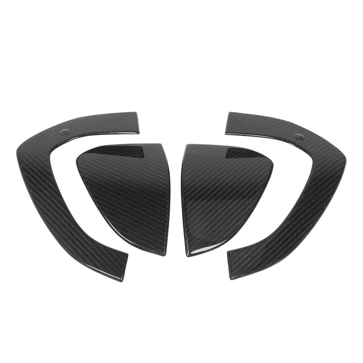 4pcs Exterior Door Handle Cover Carbon Fiber Outer