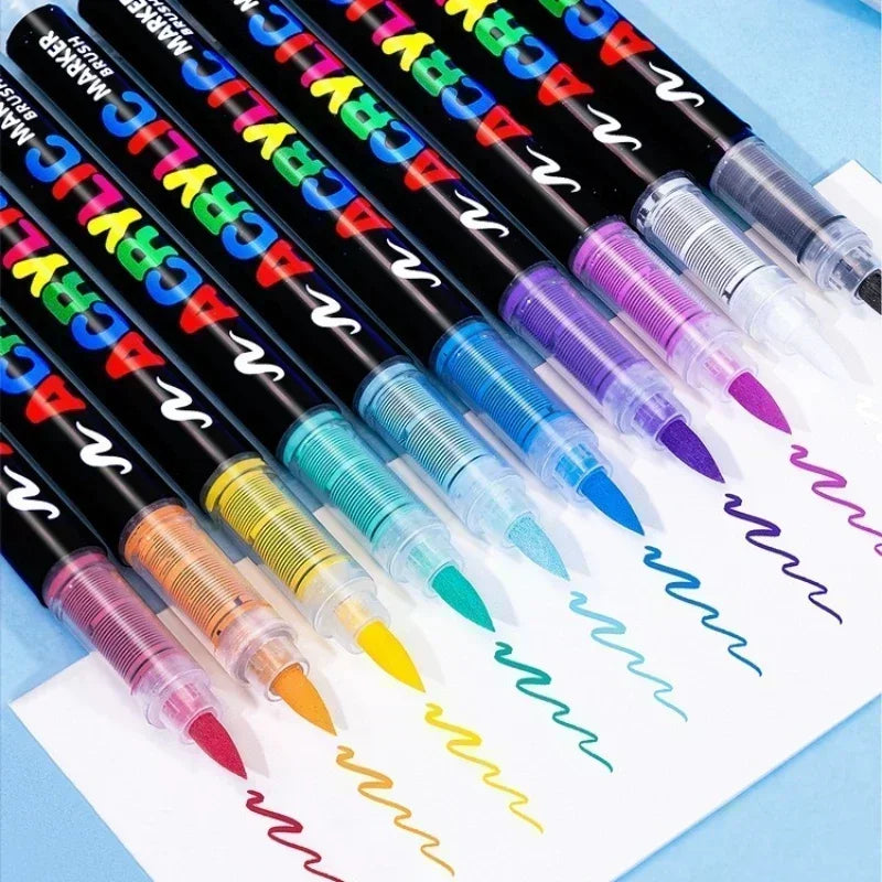 Guangna 12-240 Colors Direct-Liquid Acrylic Marker Paint Brush