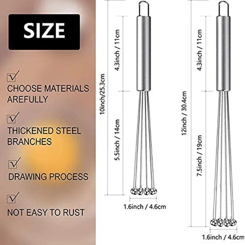1pc Stainless Steel Ball Whisk Whisk Wire Egg
