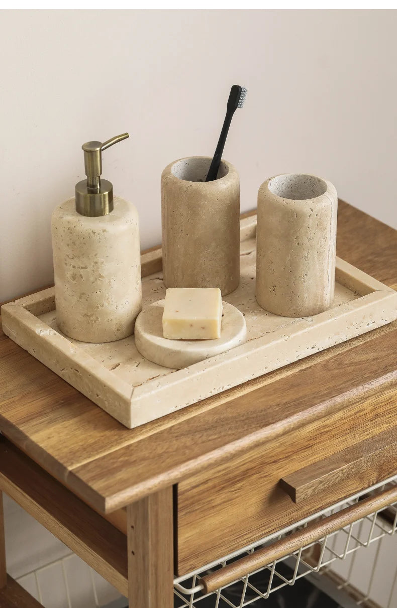 Ahunderjiaz-Wabi Sabi Style Soap Dispensers Bathroom Wash
