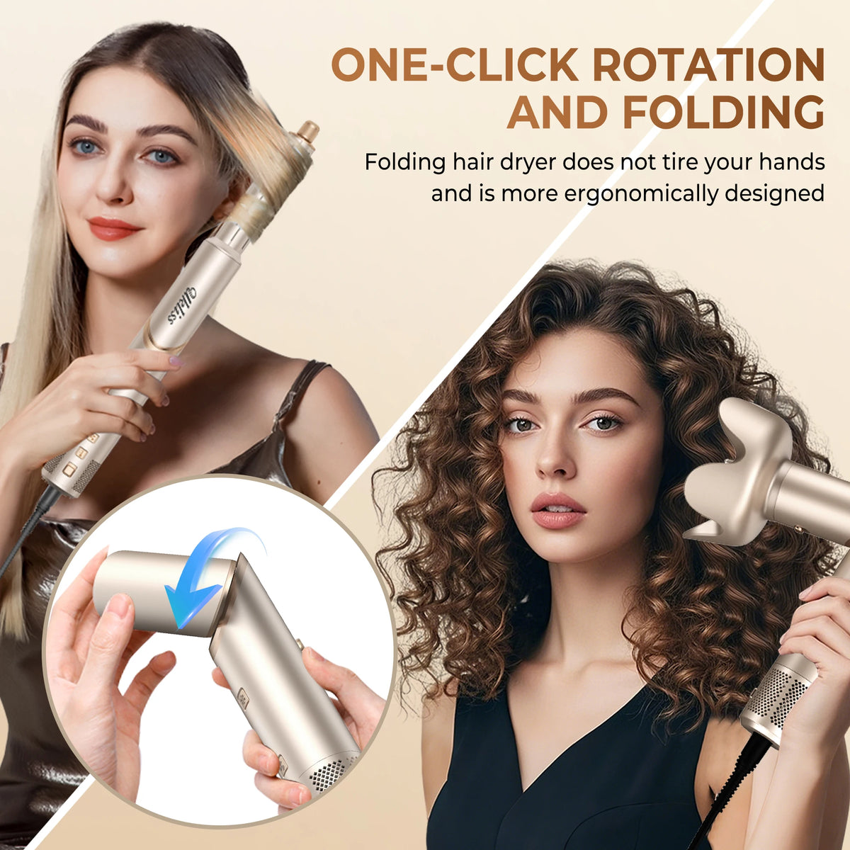 In Hair Dryer Brush High Speed Brushless Blow