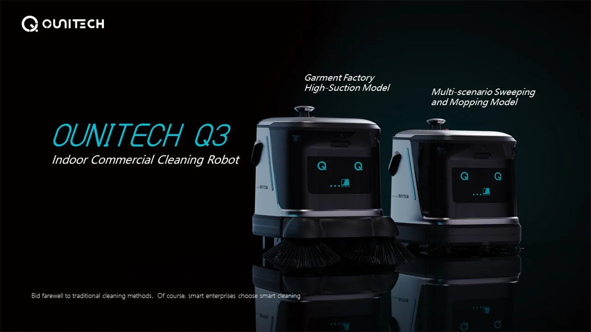 Ounitech Q3-G Commercial Floor Cleaning Robot 3-In-1 Sweep