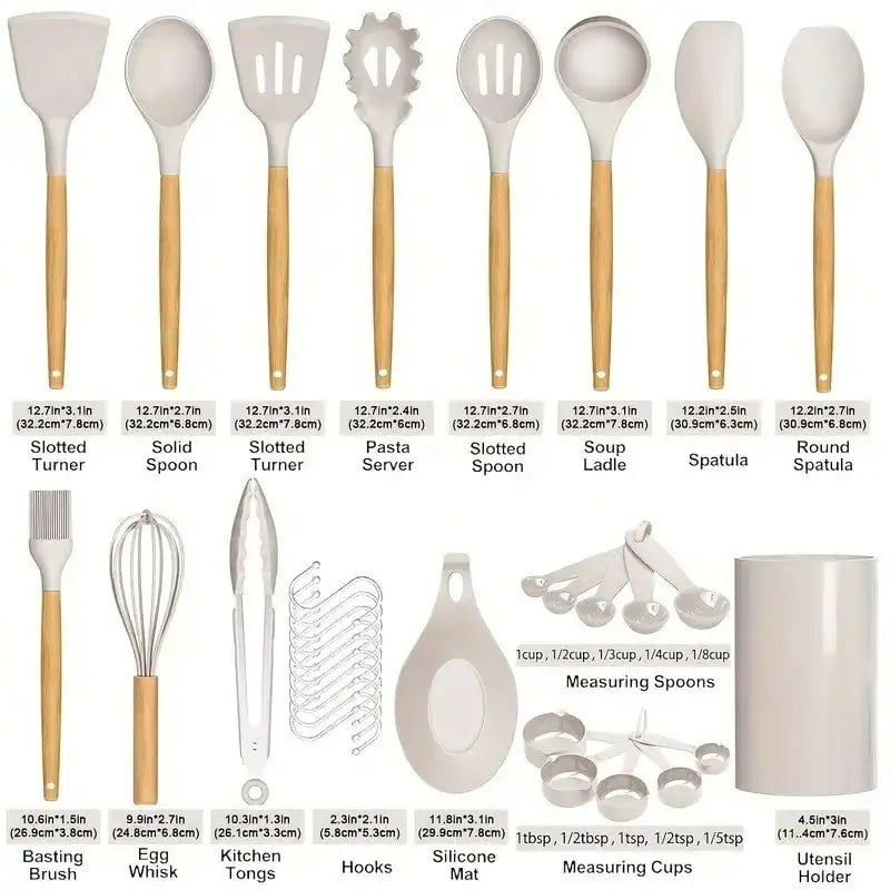 Silicone Utensils Modern Cooking Utensil 34 Black Heat