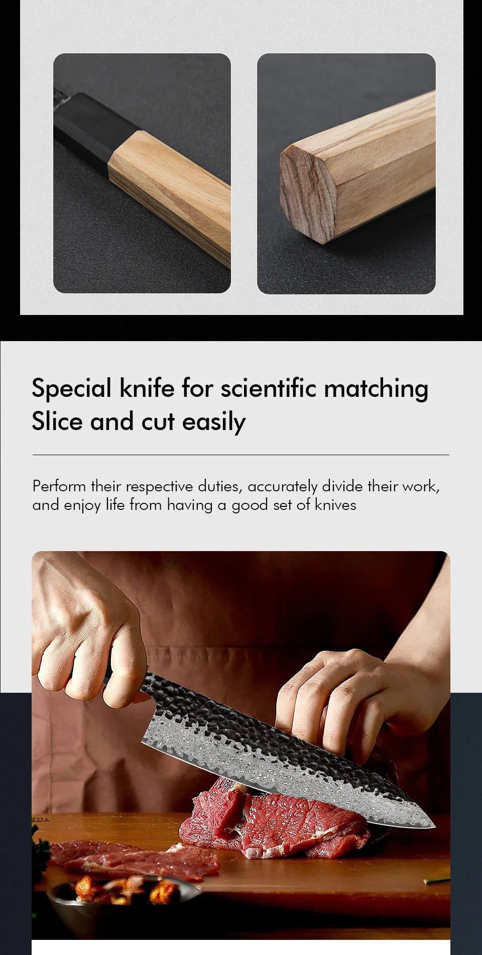 Young Damascus Steel Knives Japanese Hand Forged Chef