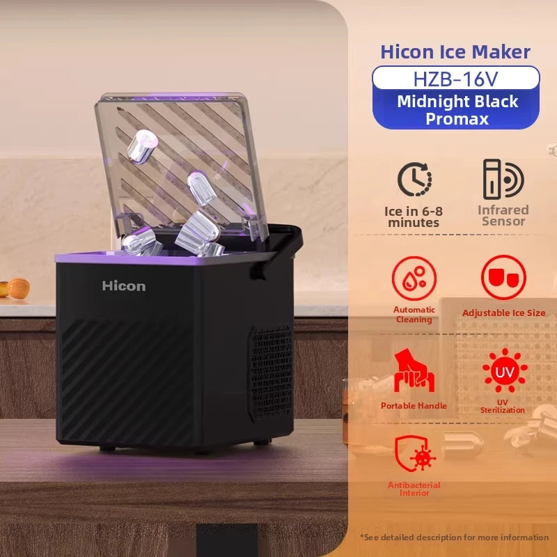15kg/Day Automatic Ice Maker Machine Compact Home/Dorm/Outdoor