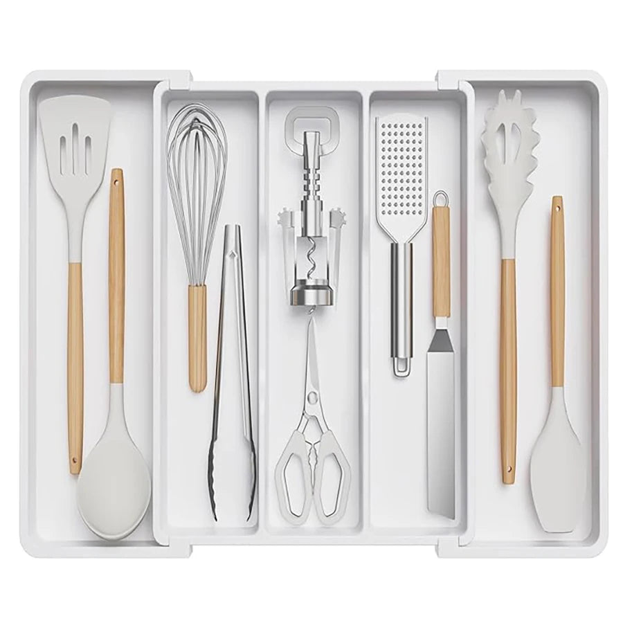 Expandable Cooking Utensil Tray Utensil Organizer Drawers