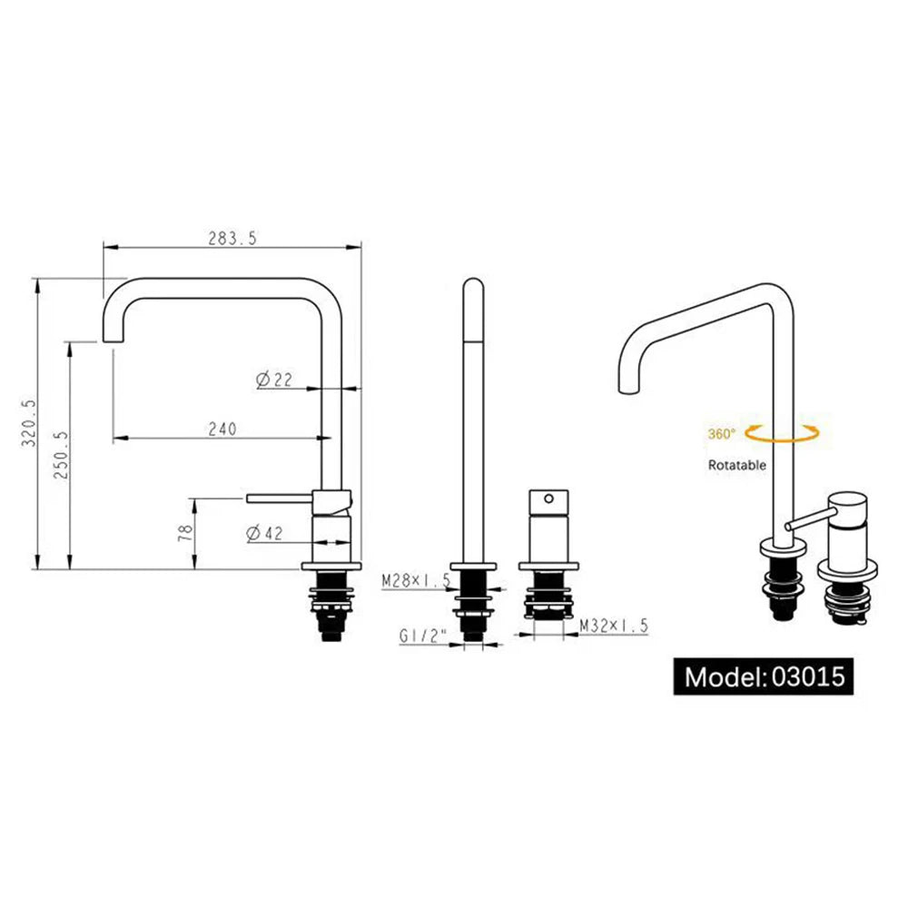 Bagnolux Golden Faucet Rod Ceramic Sheet Valve Core