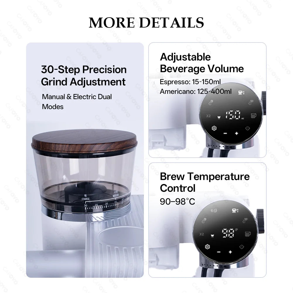 Cafovo Cg01 15 Bar 58mm Semi-Automatic Espresso Machine