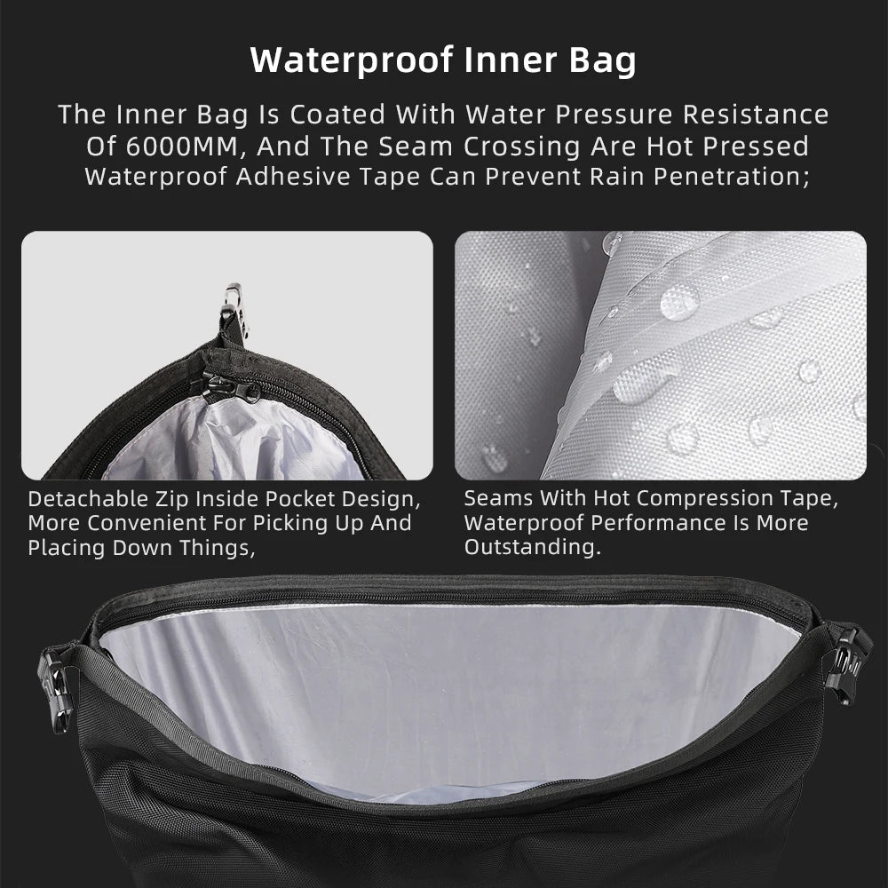 Rhinowalk Motorcycle Side Bag Quick Release 3d Cube