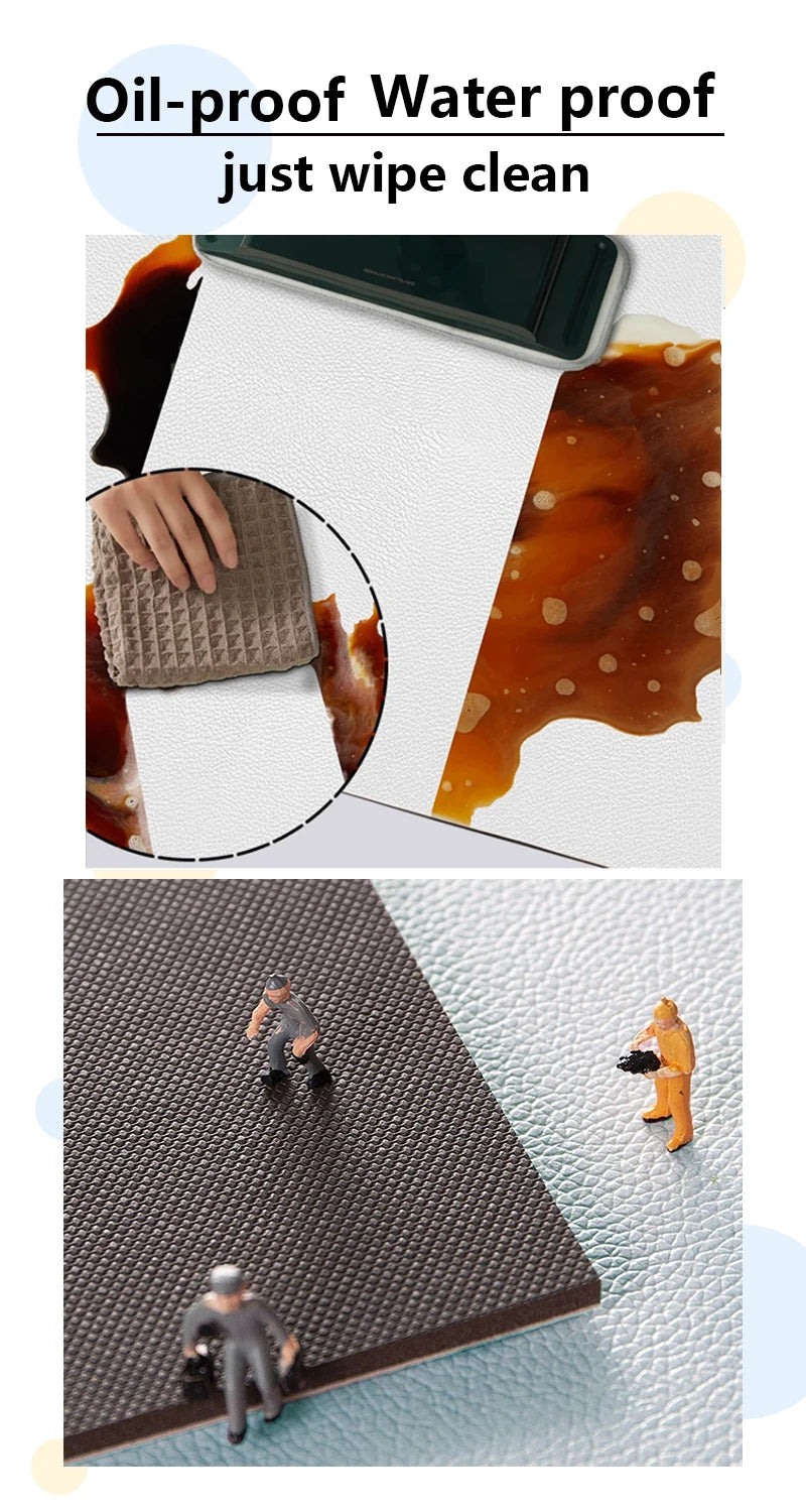 Checkerboard Pvc Anti-Slip Oil-Proof Floor Mat Leather Balcony
