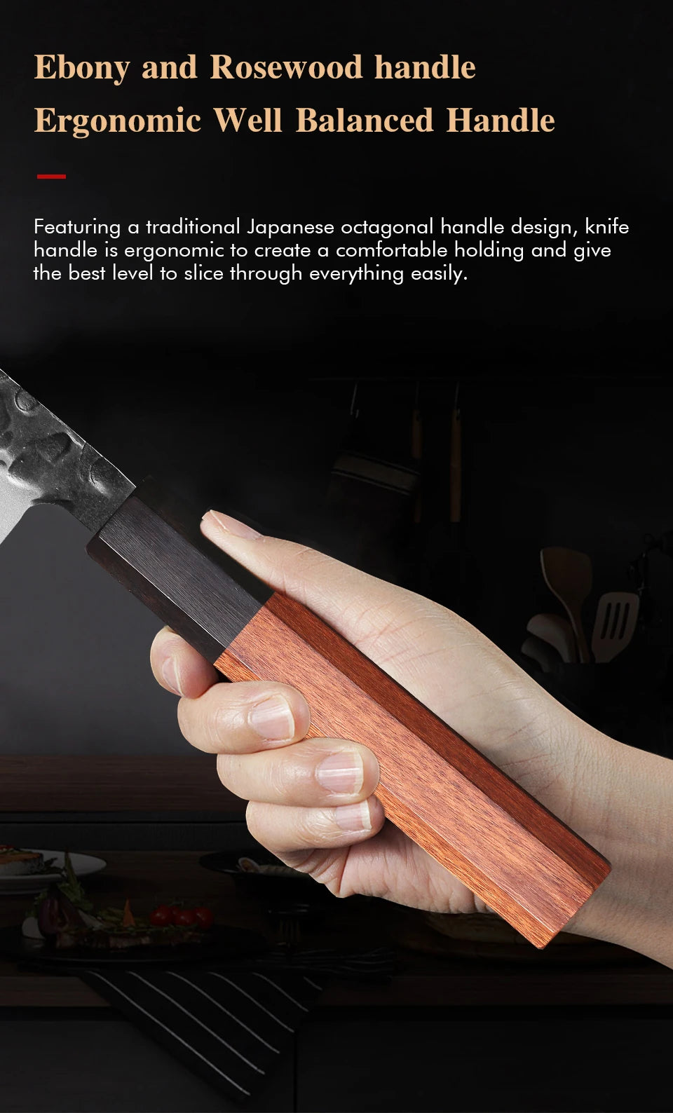 Utility Knife Layer Composite Steel Professional Chef Knives